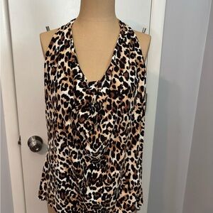 Magicsuit swimsuit Brown Black Halter Tank Top NWOT